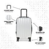 SWISSBRAND C BADEN Range Silver Color Hard Cabin Luggage