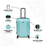 SWISSBRAND C VERNIER Range Green Color Hard Cabin Luggage