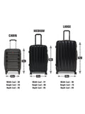 SWISSBRAND C BADEN Range Black Color Hard Cabin Luggage