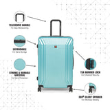 SWISSBRAND C VERNIER Range Green Color Hard Cabin Luggage