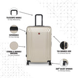 SWISSBRAND C VERNIER Range Beige Color Hard Cabin Luggage