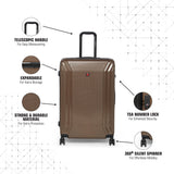 SWISSBRAND C VERNIER Range Coffee Color Hard Cabin Luggage