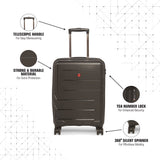 SWISSBRAND MATTERHORN Range Black Color Hard Luggage