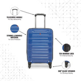 SWISSBRAND SION Range Dark Blue  &  Black Color Hard Cabin Luggage