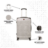 SWISSBRAND C GENEVE Range Silver Color Hard Cabin Luggage