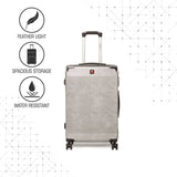 SWISSBRAND C GENEVE Range Silver Color Hard Cabin Luggage