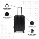 SWISSBRAND Sion Hard Body Medium Black/Black Luggage Trolley