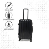 SWISSBRAND Sion Hard Body Medium Black/Black Luggage Trolley