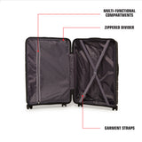 SWISSBRAND Sion Hard Body Medium Black/Black Luggage Trolley
