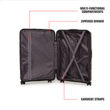 SWISSBRAND Geneve Hard Body Large Gold Luggage Trolley