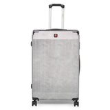 SWISSBRAND Geneve Hard Body Large Silver Luggage Trolley
