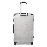 SWISSBRAND Geneve Hard Body Large Silver Luggage Trolley