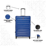 SWISSBRAND SION Range Dark Blue  &  Black Color Hard Cabin Luggage