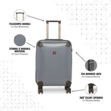 SWISSBRAND ETOY Range Dark Grey Color Hard  Luggage
