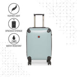 SWISSBRAND Aubonne Hard Body Cabin Light Blue Luggage Trolley