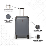 SWISSBRAND ETOY Range Dark Grey Color Hard  Luggage
