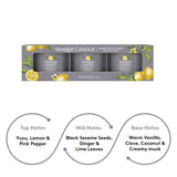 Yankee Candle 3 Pack Filled Votive Black Tea& Lemon