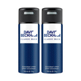 David Beckham Classic Blue Deodorant Spray 150ml (Pack of 2)