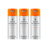 David Beckham Instinct Sport Deodorant Spray 150ml (Pack of 3)
