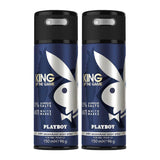 Playboy King M Deodorant Spray 150ml (Pack of 2)