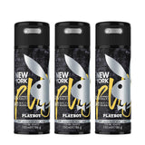 Playboy New York M Deodorant Spray 150ml (Pack of 3)