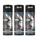 Playboy Hollywood M Deodorant Spray 150ml (Pack of 3)