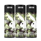 Playboy Play It Wild Men Deodorant Spray 150ml (Pack of 3)