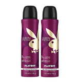 Playboy Queen Deodorant Spray 150ml For women (Pack of 2)