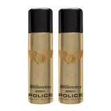 Police Millionaire Homme Deodorant Spray 200ml (Pack of 2)