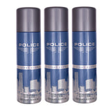 Police Light Blue Deodorant Spray 200ml (Pack of 3)