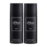 s.Oliver Black Label Men Deodorant Aerosol Spray 150ml (Pack of 2)