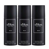 s.Oliver Black Label Men Deodorant Aerosol Spray 150ml (Pack of 3)