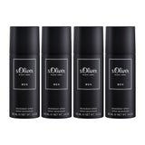 s.Oliver Black Label Men Deodorant Aerosol Spray 150ml (Pack of 4)