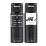 David Beckham 150ml Instinct + Classic 150ml Deo Combo Set (Pack of 2)
