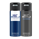 David Beckham Classic Blue 150ml + The Essence 150ml Deo Combo Set (Pack of 2)