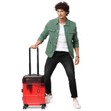 Nakuru Ywd-2141 Red & Black Color Abs Material Hard 20" Cabin Trolley