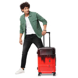 Nakuru Ywd-2141 Red & Black Color Abs Material Hard 24" Medium Trolley