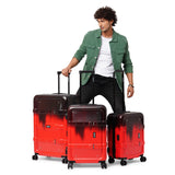 Nakuru Ywd-2141 Red & Black Color Abs Material Hard 24" Medium Trolley