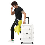 Nakuru Ywd-2141 White Color Abs Material Hard 28" Large Trolley