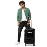 Nakuru Ae-2172 Black Color Pu Material Hard & Soft 24" Medium Trolley