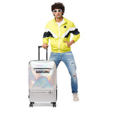 Nakuru Ae-2172 Silver Color Pu Material Hard & Soft 29" Large Trolley