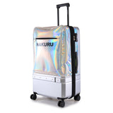 Nakuru Ae-2172 Silver Color Pu Material Hard & Soft 29" Large Trolley