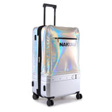 Nakuru Ae-2172 Silver Color Pu Material Hard & Soft 29" Large Trolley