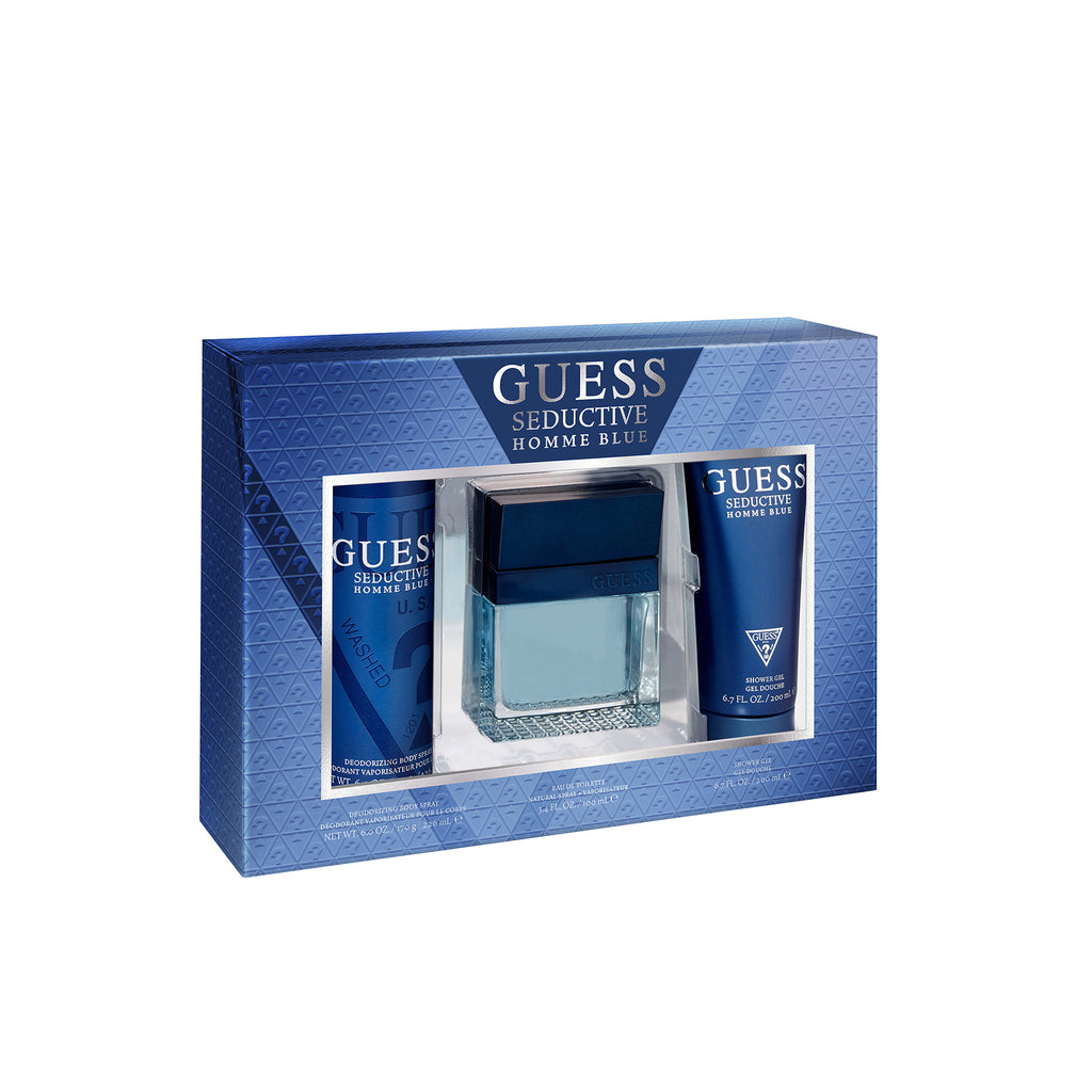 Guess Seductive Blue Set (Eau de Toilette 100ml + Shower Gel 200ml + Body Spray 226ml)
