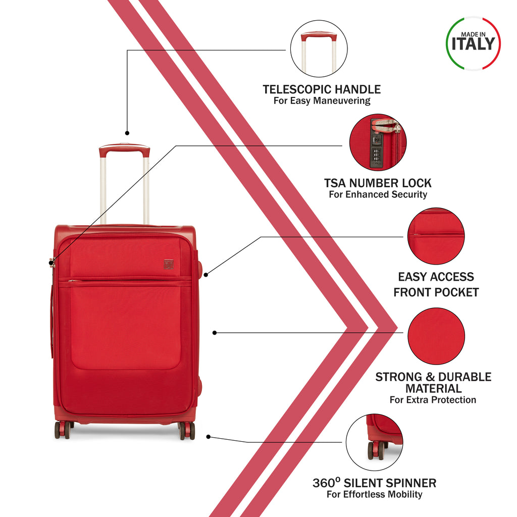 RONCATO New York Soft Rosso Luggage Trolley