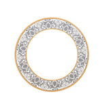 Hitkari Porcelain Verona Dinner Set for 6 | 33 Pcs | Luxury Dinnerware with Pure Gold Lining