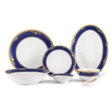 Hitkari Porcelain Dinner Set for 6 | 33 Pcs.| Luxury Dinnerware with Pure Gold Lining
