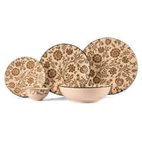 Hitkari Porcelain Sulur Grey Dinner Set for 6 | 21 Pcs.|Luxury Dinnerware with Elegant Design