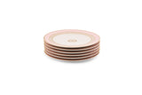 Hitkari Porcelain Mimosa Tea Set of 24 | Luxury Tea Cup saucer with Elegant Design |Gold Pink
