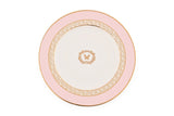Hitkari Porcelain Mimosa Tea Set of 24 | Luxury Tea Cup saucer with Elegant Design |Gold Pink